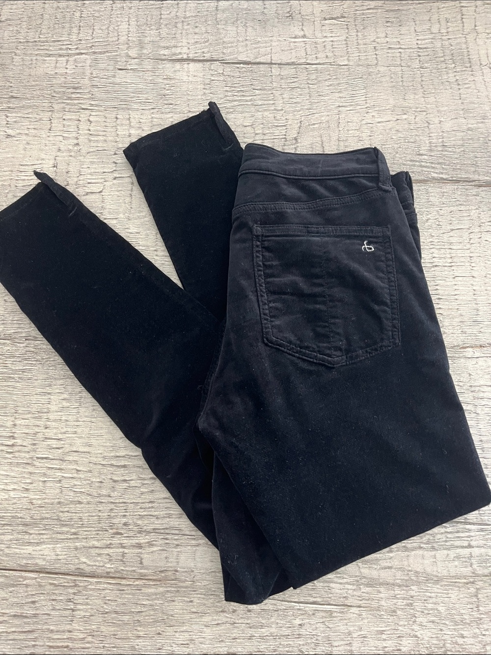 Rag & Bone Black Velvet Jean 28